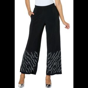 Antthony Embellished Studio Stretch Pull-On Pant Black - Petite